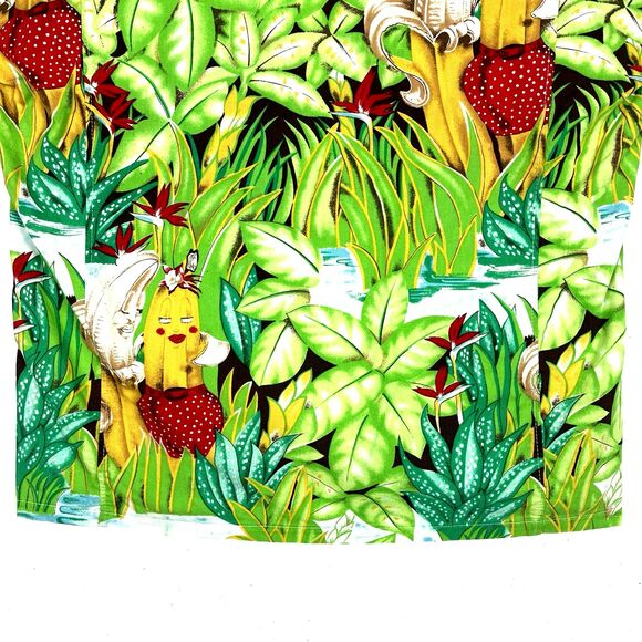 Dr Beach Medical Scrub Shirt Womens SZ M Tropical Green Whimsical Work wear - Picture 6 of 7